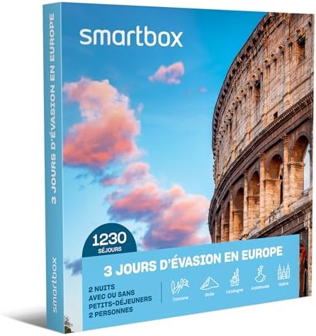 Coffret Smartbox “Séjour 2 ou 3 jours de rêve en Europe en duo”