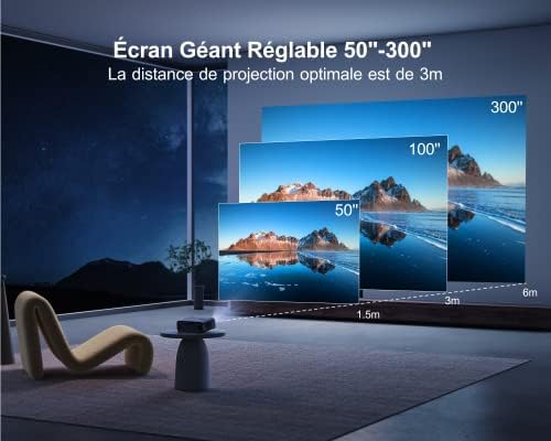 vidéoprojecteur WiMiUS P62 Auto Focus/Keystone