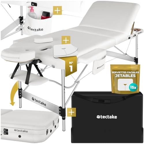 TecTake® Table de Massage Pliante Professionnelle 3 Zones